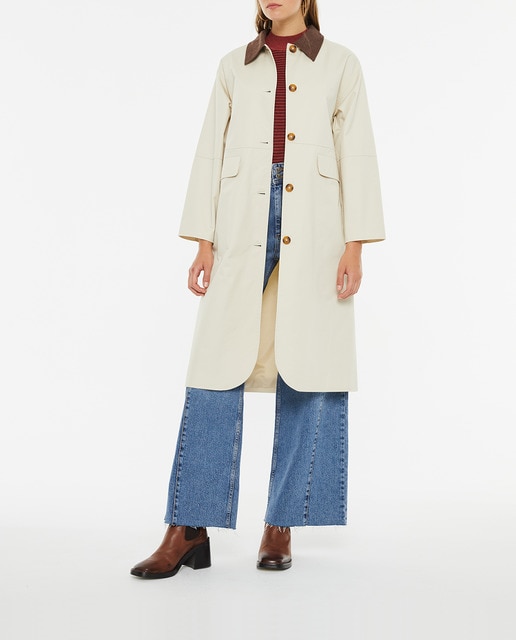 Imagen 0 de Parka de mujer midi con cuello camisero