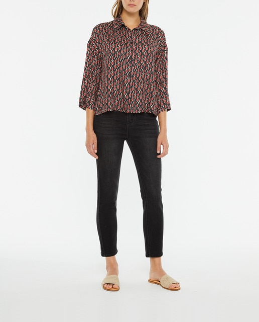 Imagen 0 de Pantalón de mujer denim slim fit tiro medio efecto lavado