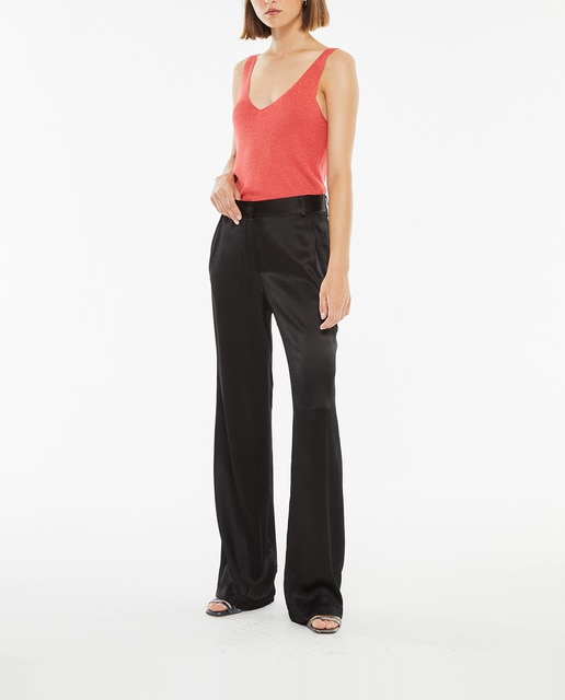 Imagen 0 de Pantalón de mujer largo de viscosa con detalle pinzas