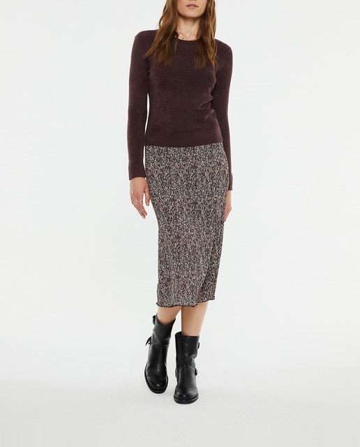 Imagen 0 de Jersey de mujer básico velour cuello redondo
