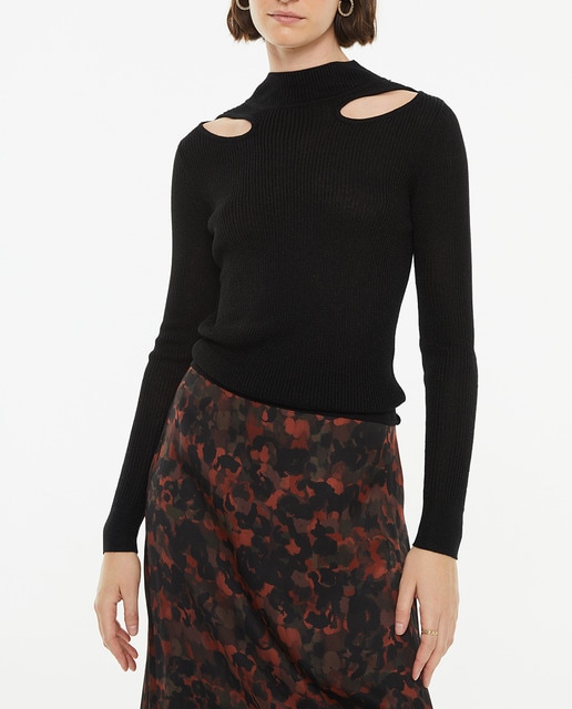 Imagen 0 de Jersey de mujer ajustado con brillo detalle cut out