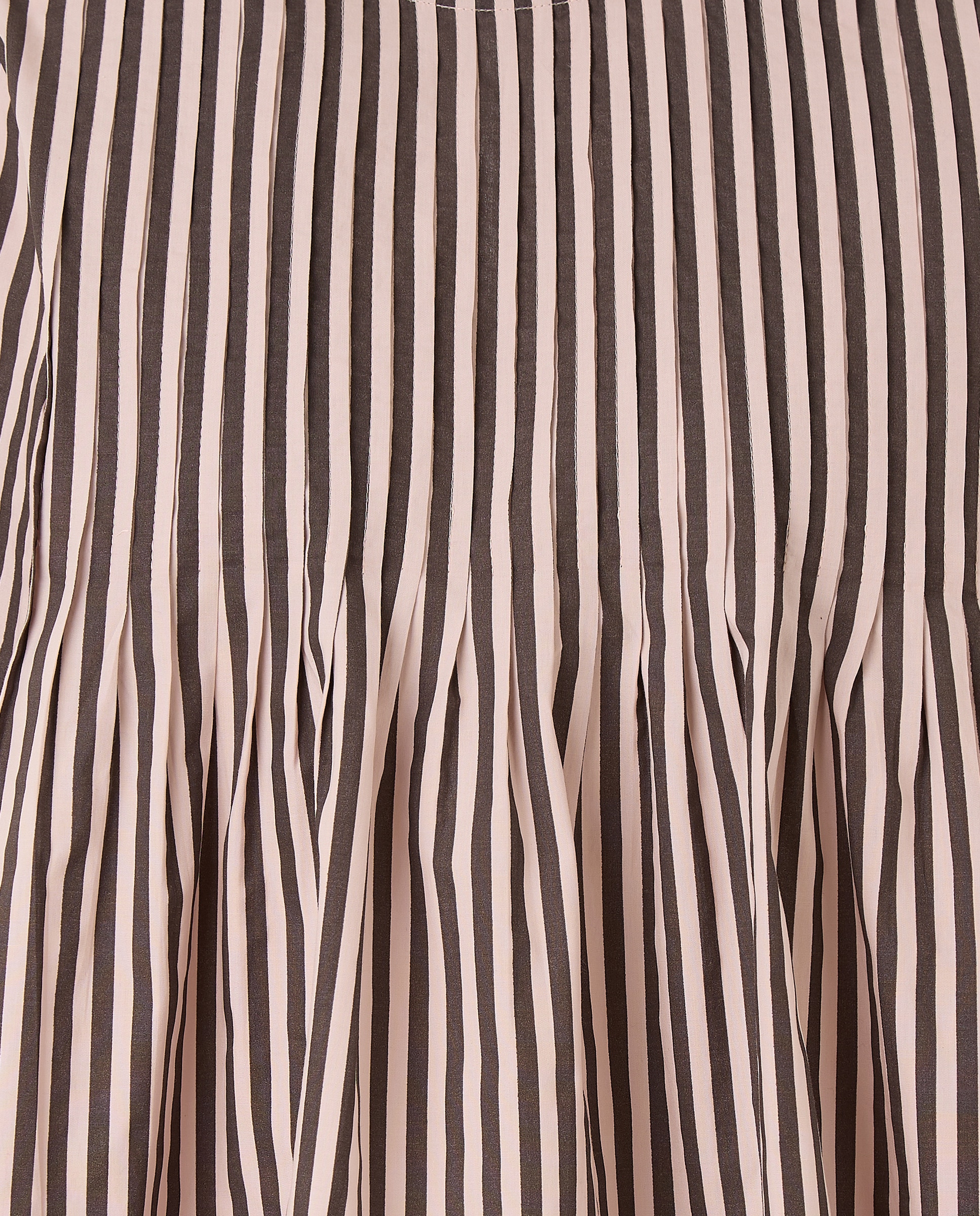 Blusa de mujer de rayas con jaretas en pechera Rosa-5