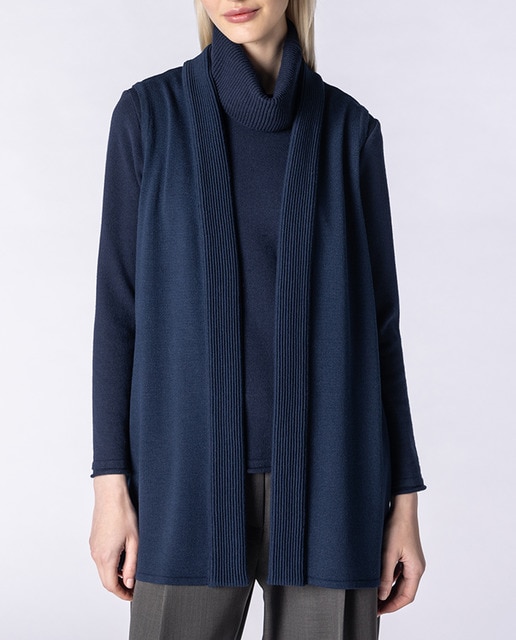 Imagen 0 de Chaleco abierto de mujer de punto liso