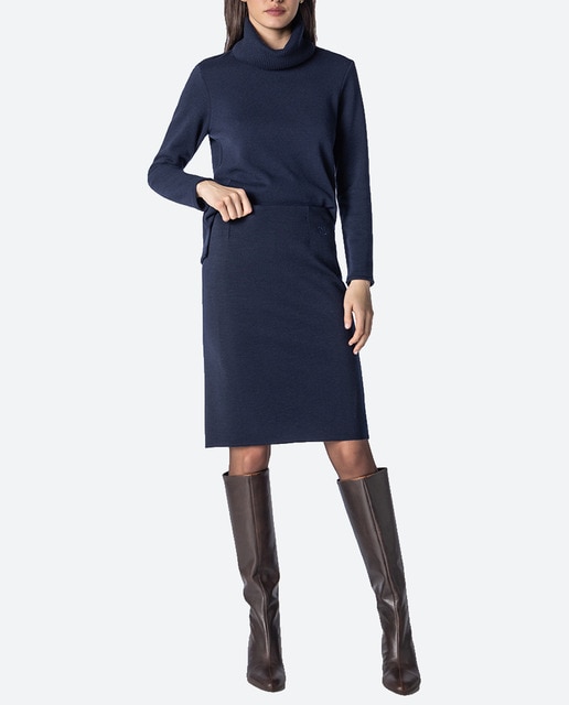 Imagen 0 de Falda de punto, lisa y recta