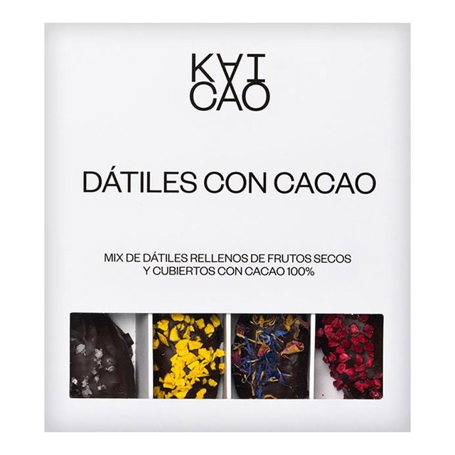 Imagen 0 de Dátiles rellenos de frutos secos y cubierto con cacao 100% Kaicao