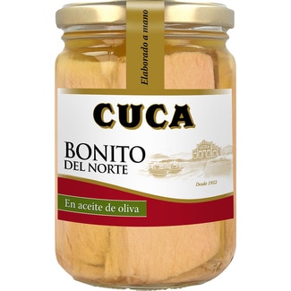 bonito del norte en aceite de oliva frasco 260 g neto escurrido - Cuca