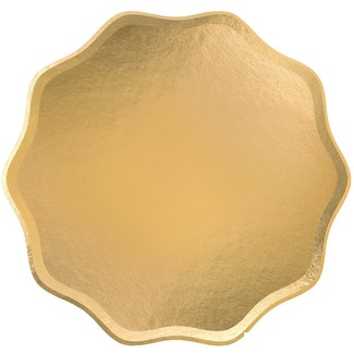 bajo plato Cloub color Oro 33 cm paquete 2 unidades - Oh Yeah! Party