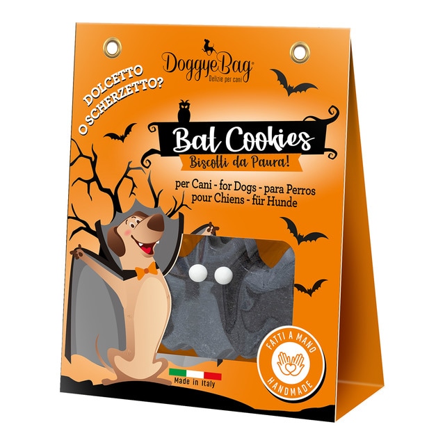 Imagen 0 de Snack para perros adultos Doggyebag galletas murciélago Halloween 50 g