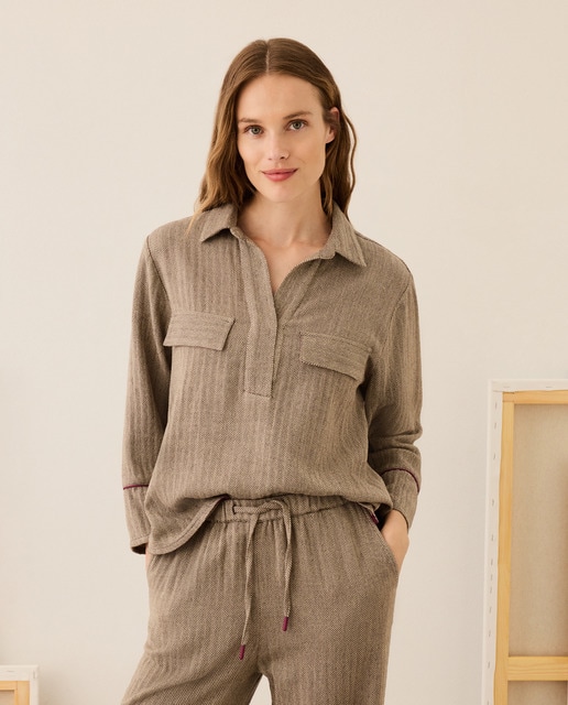 Imagem 0 de Blusa com Padrão Espinha de Peixe