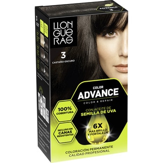 tinte Color Advance castaño oscuro nº3 caja 1 unidad coloración permanente - Llongueras