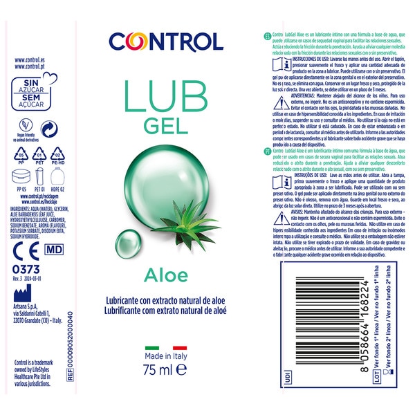 Lub Gel lubricant with Aloe flask 75 ml