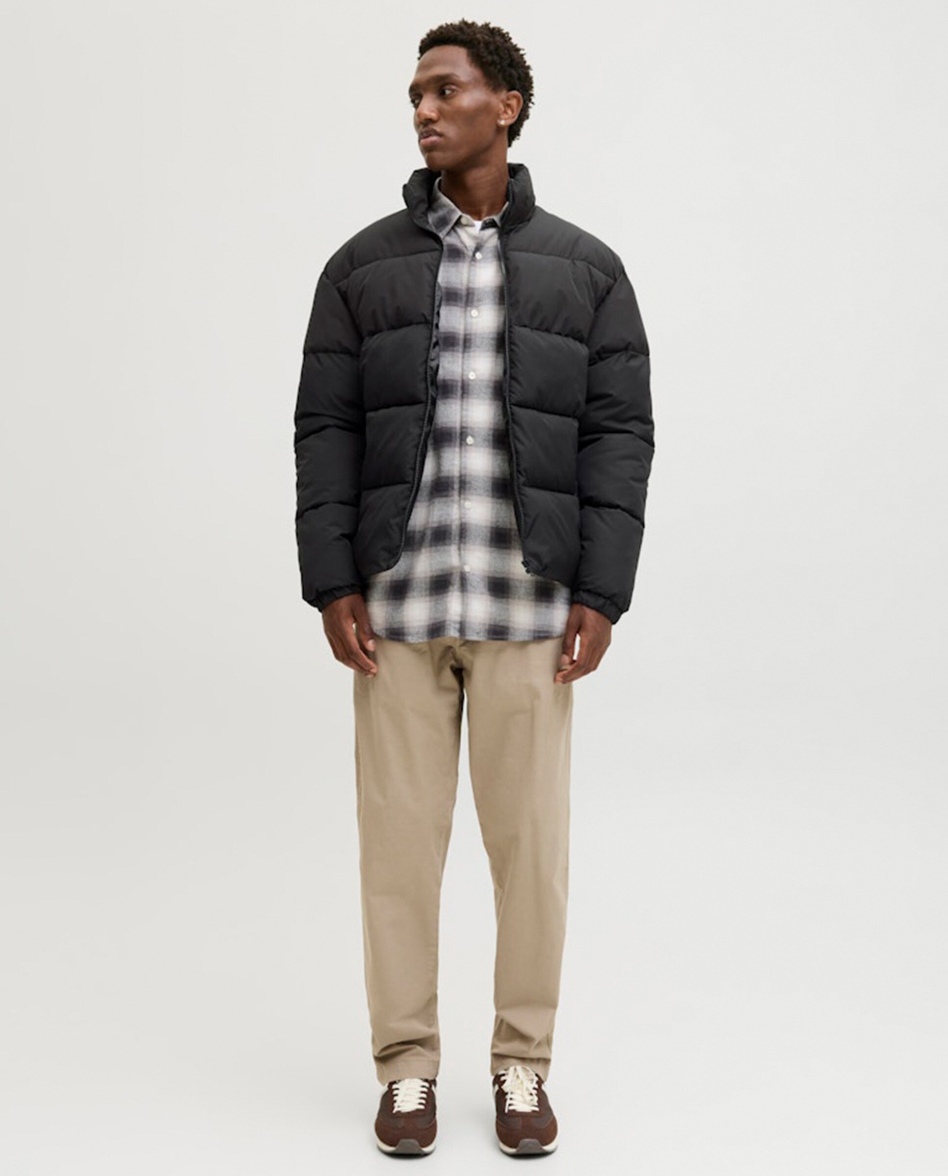 Chaqueta acolchada de hombre cuello alto - Jack & Jones - Negro Negro-6