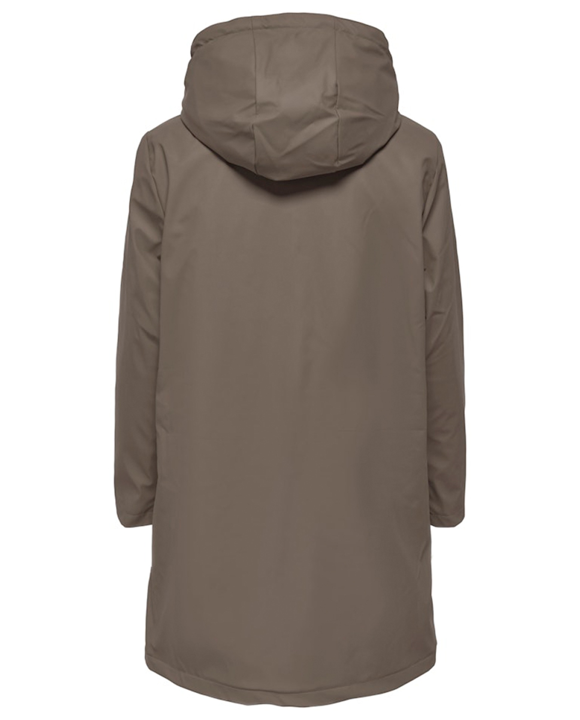 Impermeável com Capuz e Forro Teddy Taupe-4