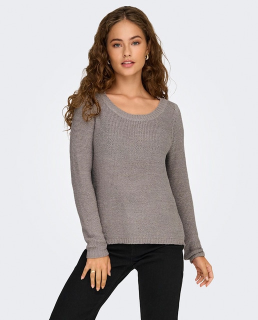 Imagem 0 de Camisola de malha de mulher com manga comprida e decote redondo