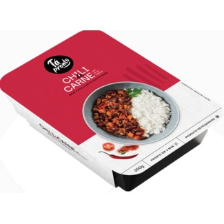 Chili de Carne com Arroz Branco embalagem 350 g - Tá Pronto
