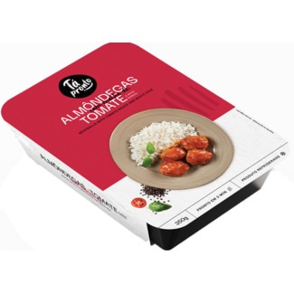 Almôndegas com Molho de Tomate e Arroz Branco unidade 350 g - Tá Pronto