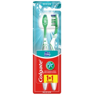 Escova de Dentes Max White Média Pack 1 + 1 Grátis embalagem 2 unidades - Colgate