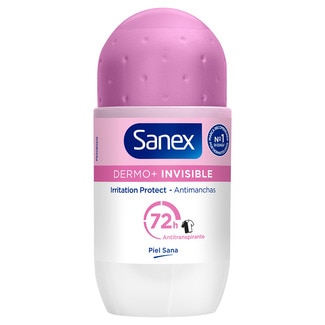 Desodorizante Anti-Manchas Roll-On embalagem 50 ml - Sanex Dermo Invisible