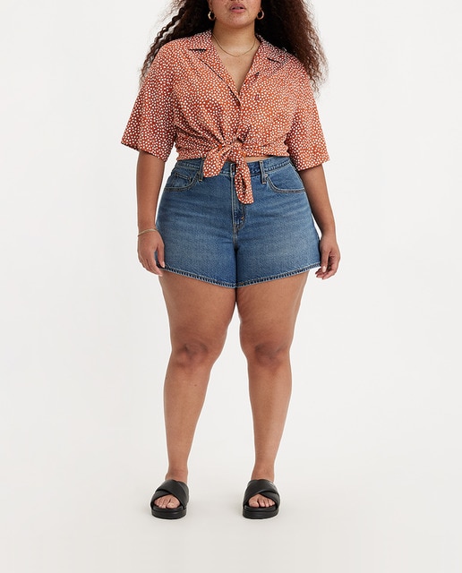 Imagen 0 de Short vaquero de mujer 80s Mom™ liso