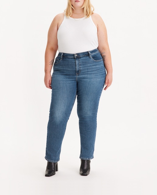 Imagen 0 de Vaquero de mujer 724™ High rise straight lavado medio