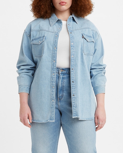 Imagen 0 de Camisa vaquera de mujer de manga larga