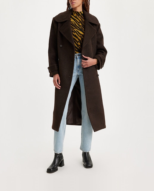 Imagen 0 de Abrigo de mujer de paño largo con cinturón