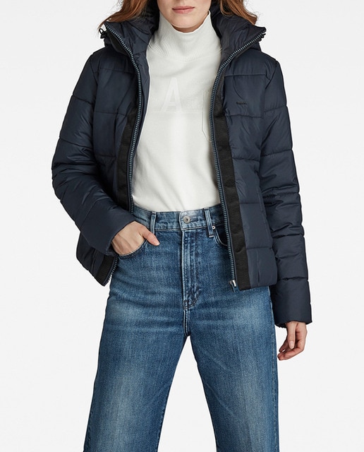 Imagen 0 de Plumífero de mujer Meefic Hooded Padded azul con capucha