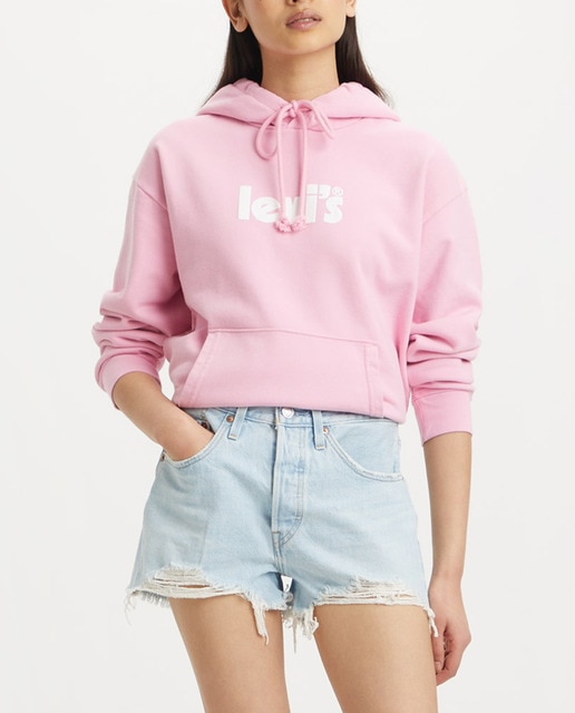 Imagen 0 de Sudadera de mujer con capucha y bolsillo canguro