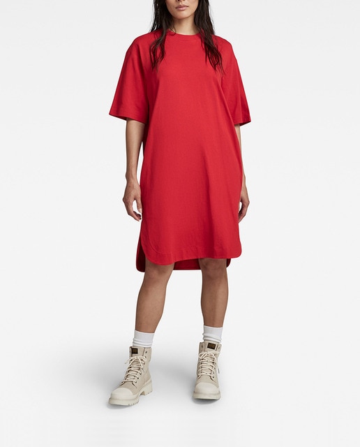 Imagen 0 de Vestido tipo camiseta Boxy U de corte recto y diseño holgado