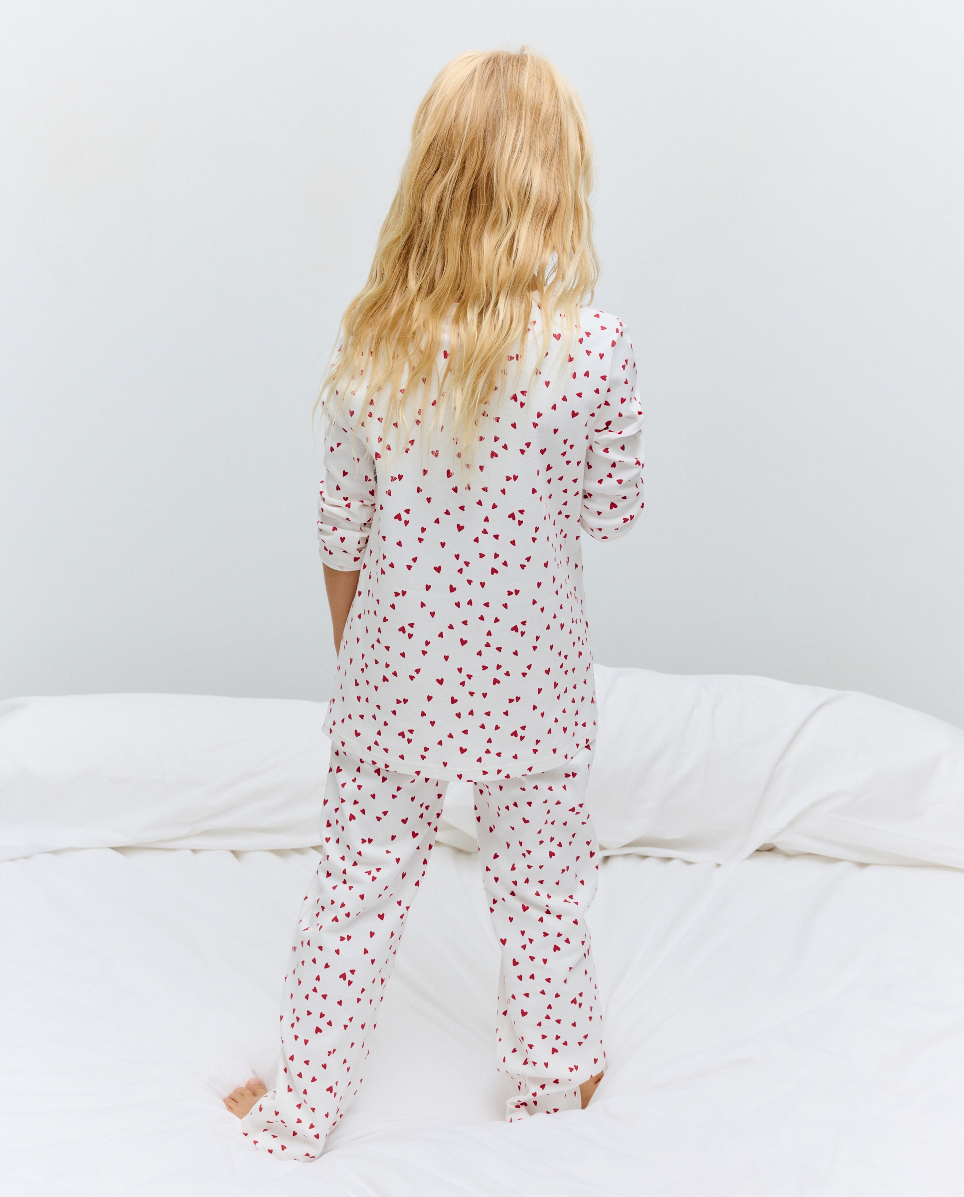 Pijama de Malha com Estampado e Forro Polar Rosa-3