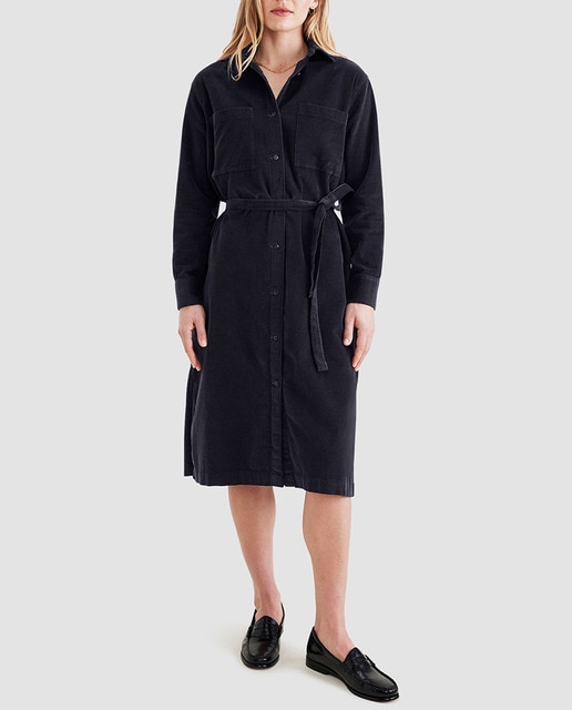 Imagen 0 de Vestido de mujer tipo camisero de pana