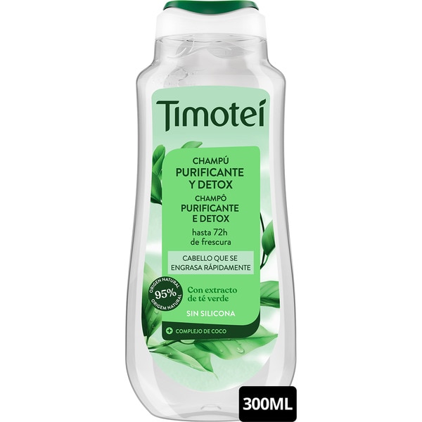 Fresh and Pure silicone-free purifying shampoo organic green tea flask 300 ml for normal-oily hair