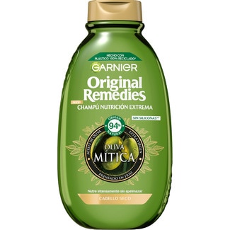 champú Nutrición Extrema Oliva Mítica con aceite de oliva extra virgen frasco 400 ml para cabello seco - Original Remedies