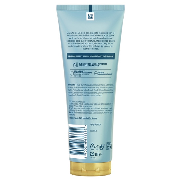 Revitalising conditioner with niacinamide, active aloe and vitamin E tube 220 ml for dry scalp and fragile hair