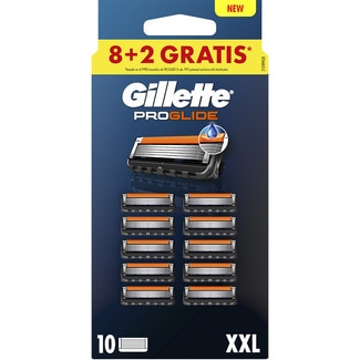 recambio de maquinilla de afeitar XXL estuche 8 unidades + 2 gratis - Gillette Proglide