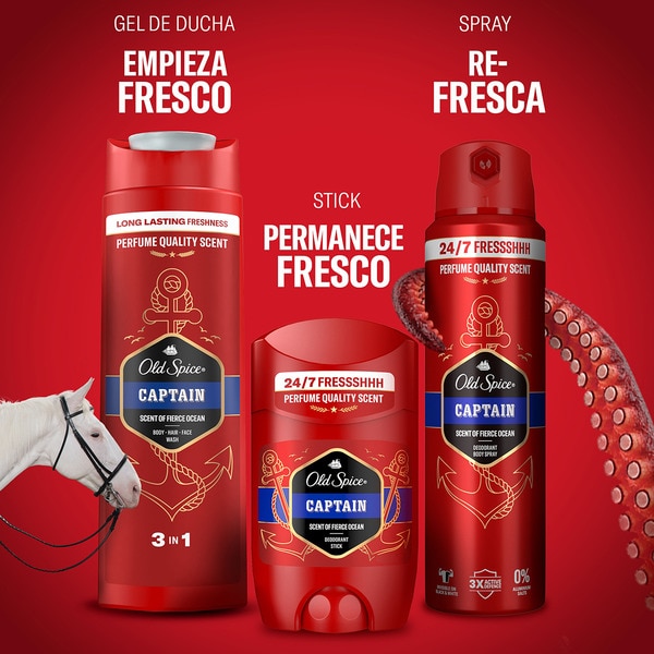 Xmas Captain case with cologne, deodorant stick and gel