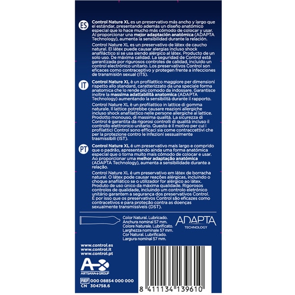 Nature XL condoms box 12 units