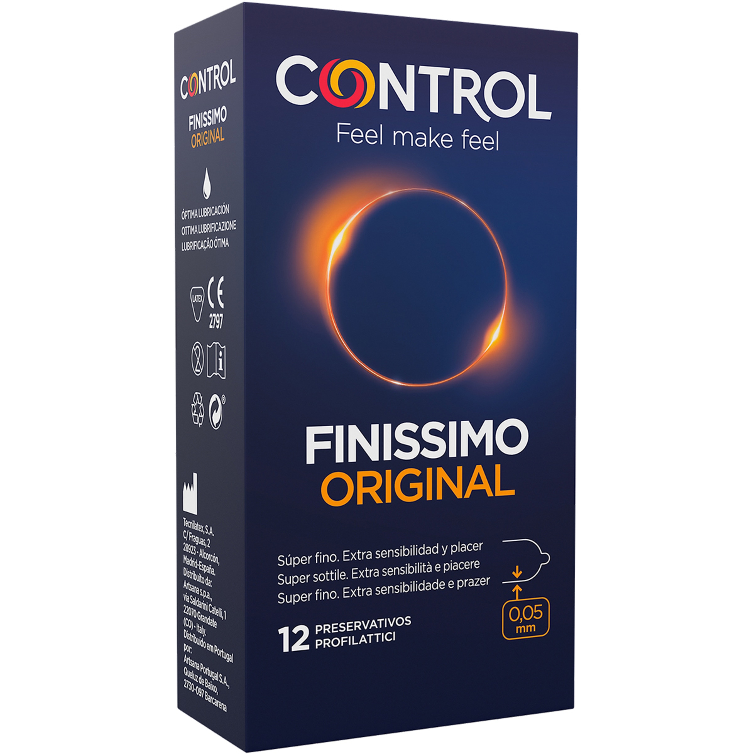 preservativos Finíssimo Original super fino y más sensibilidad caja 12 unidades