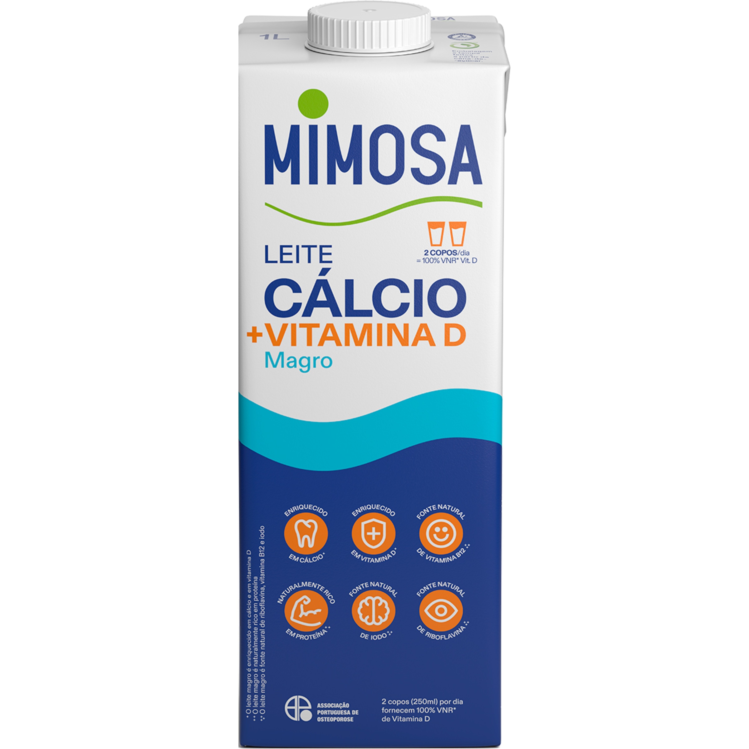 Leite Cálcio + Vitamina D Magro embalagem 1 L