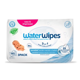 Toalhitas Biodegradáveis Pack 3 embalagem 144 unidades - Waterwipes
