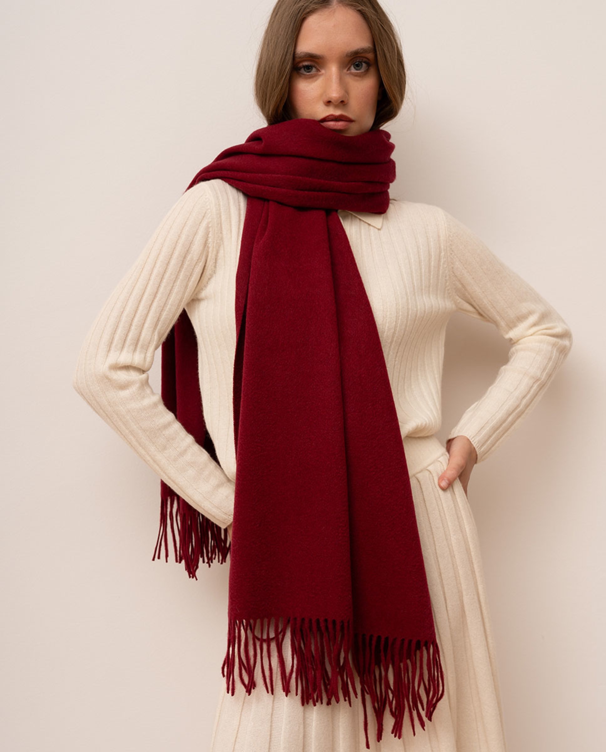 Estola 100% Caxemira - Bordeaux Bordeaux-6