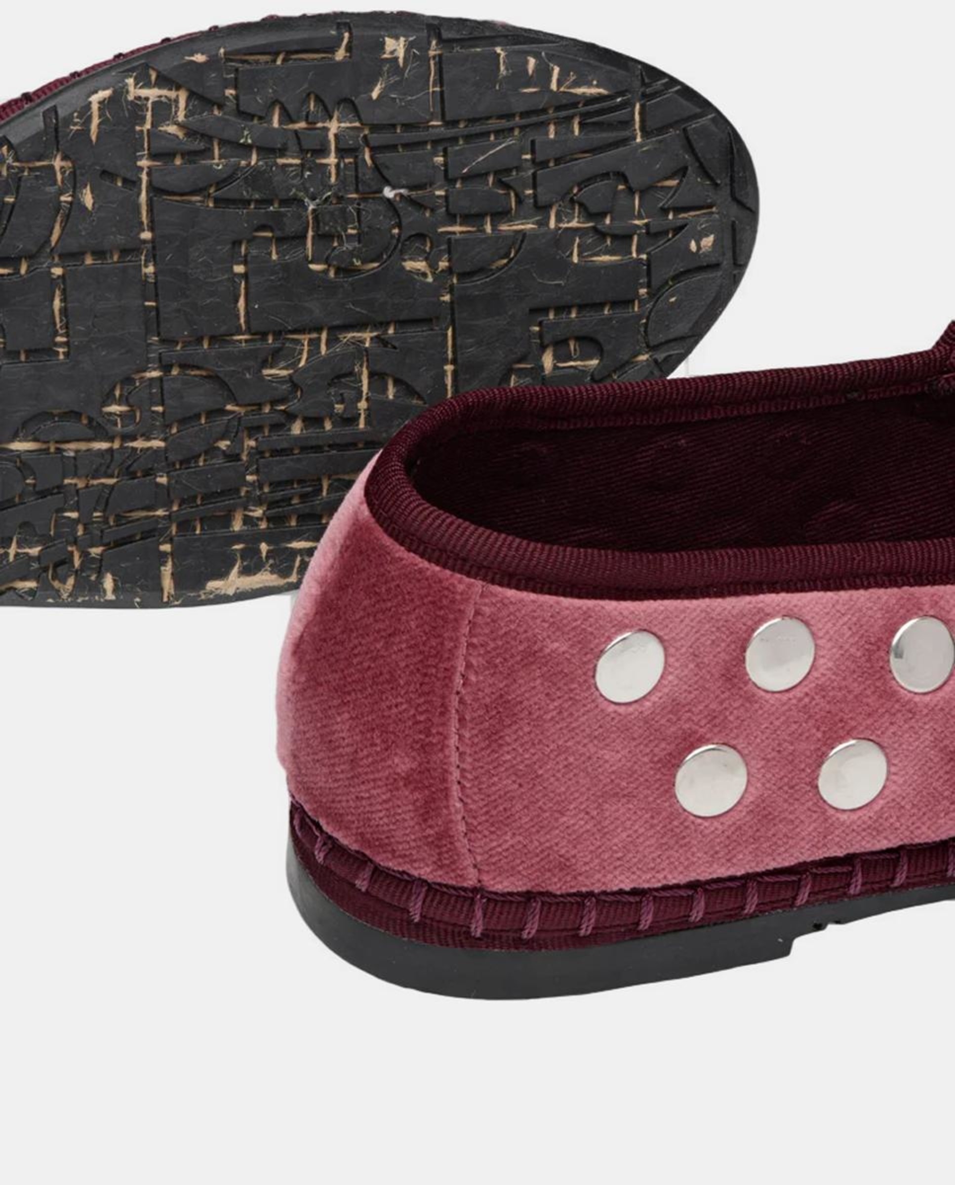 Sabrinas de Veludo com Boca em V Vermelho-claro-3