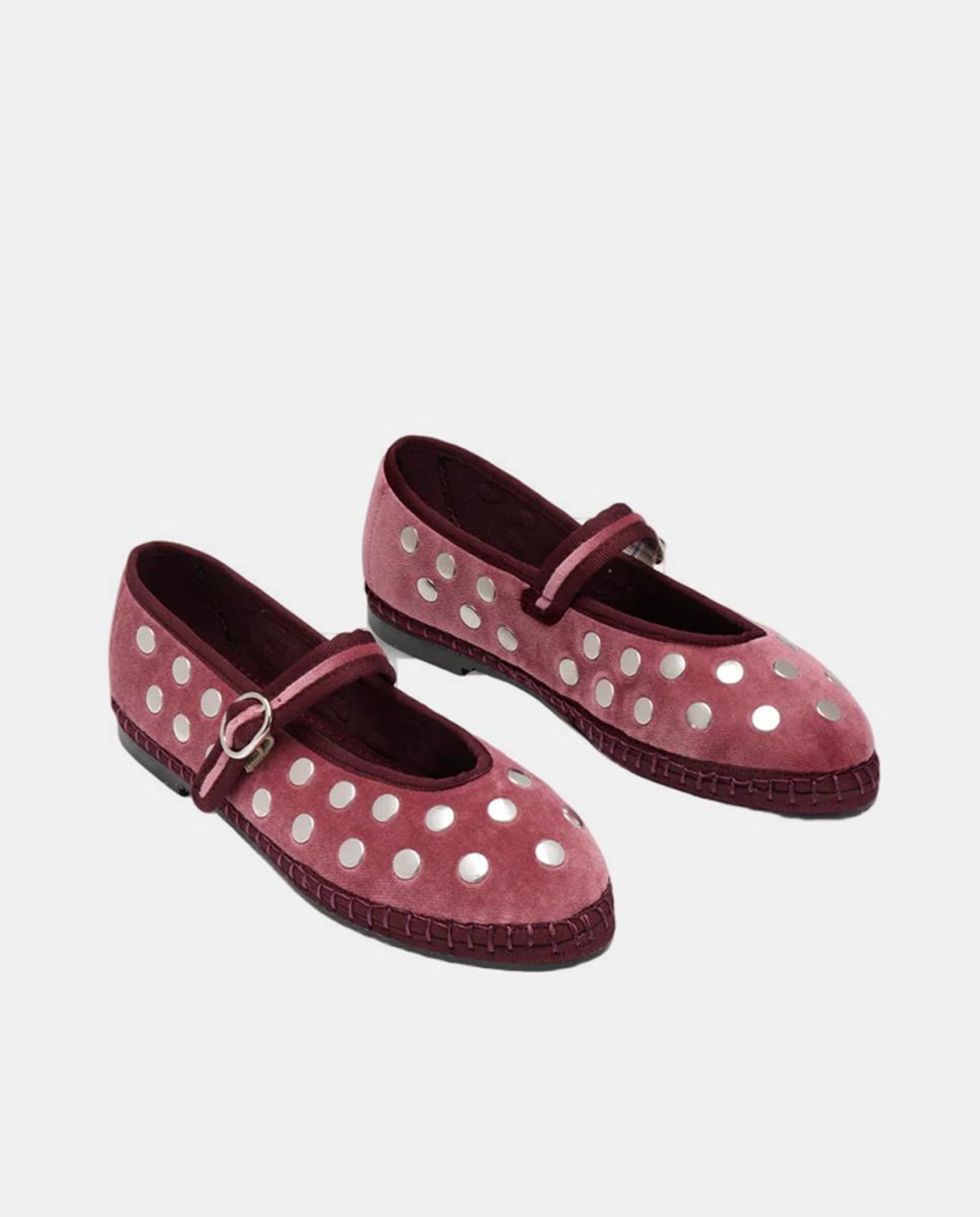 Sabrinas de Veludo com Boca em V Vermelho-claro-2