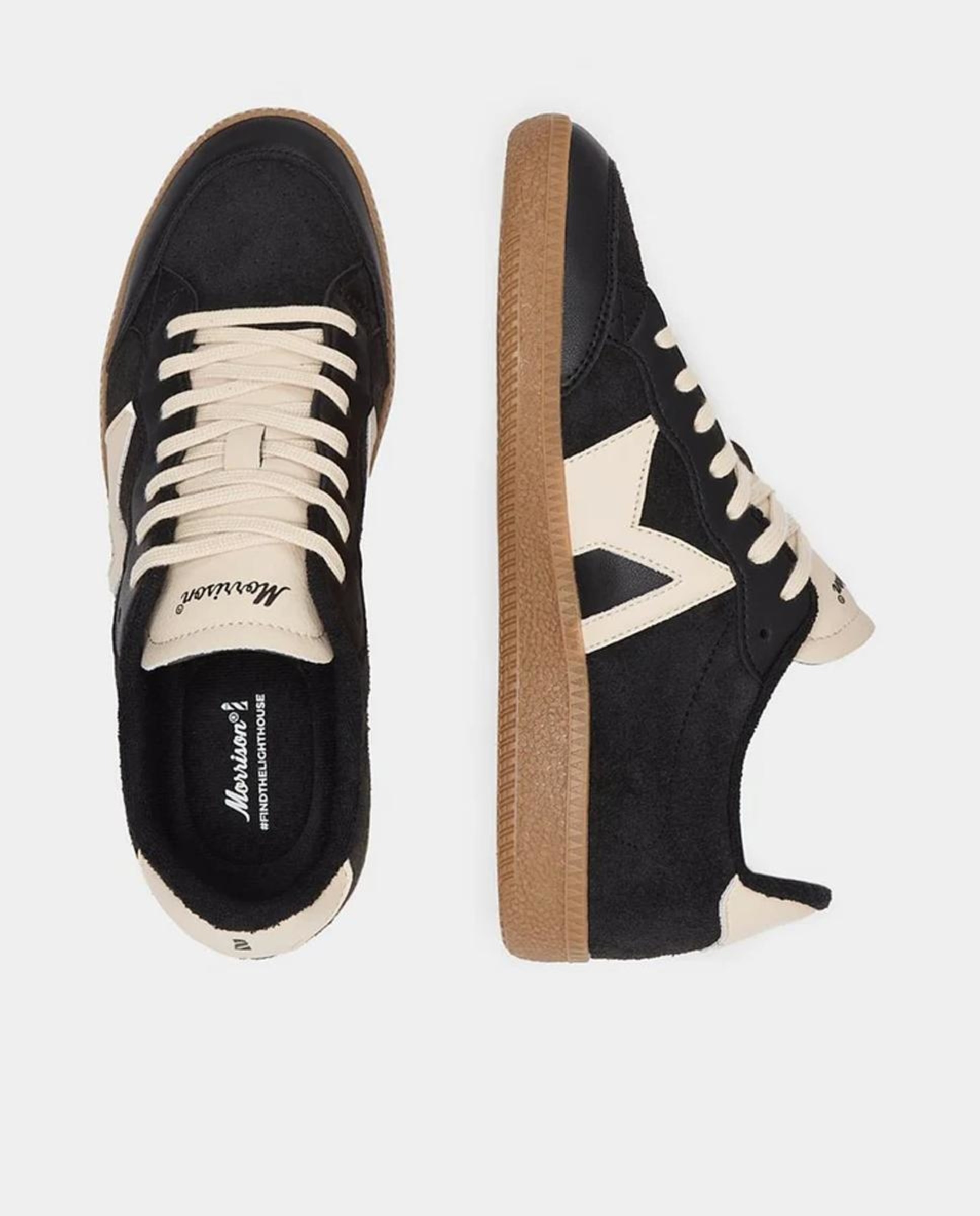 Zapatila Moma unisex de serraje y nada Negro Morrison · El Corte
