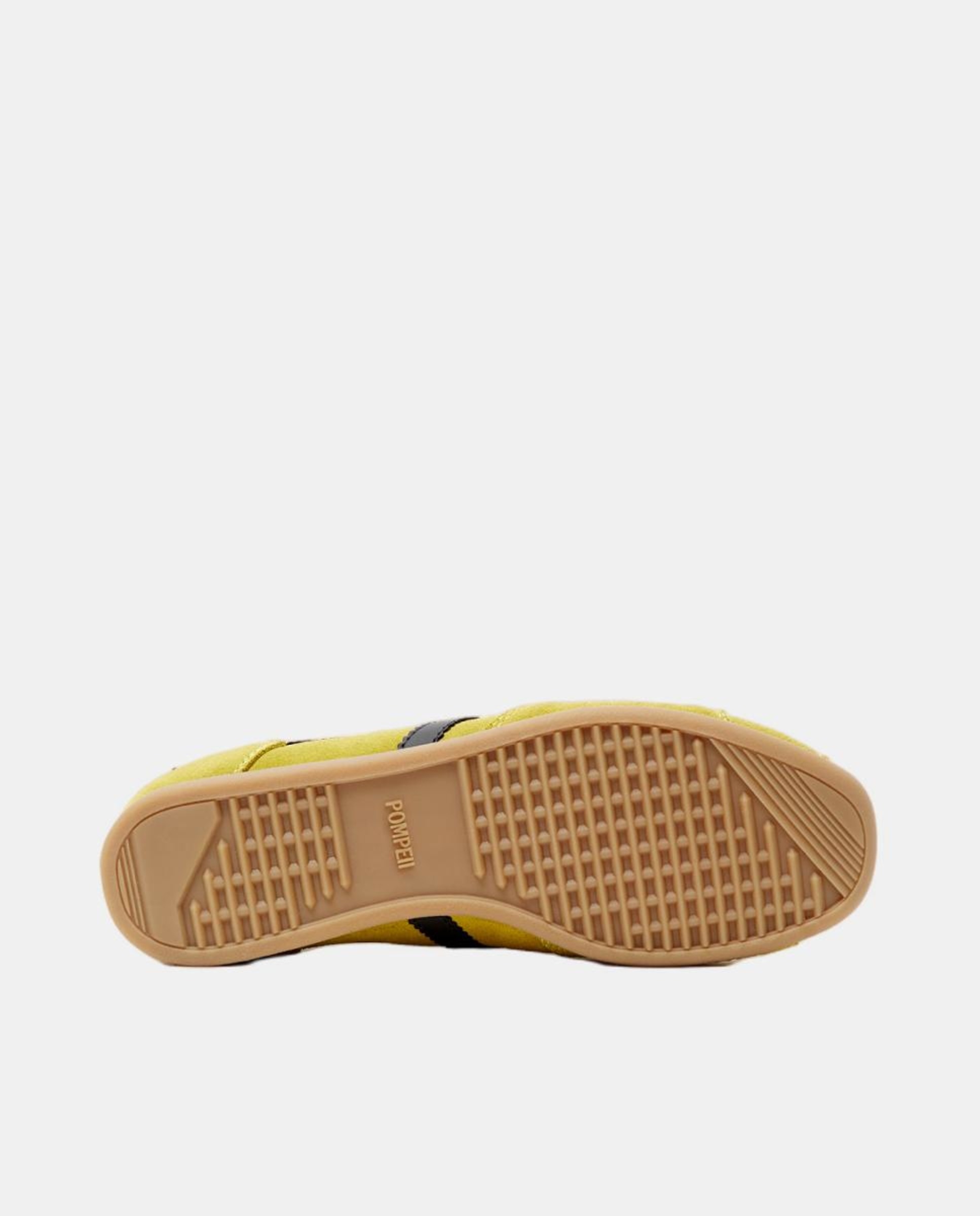 Sapatilhas Casual em Pele com Combinação Tripla de Atacadores Amarelo-6