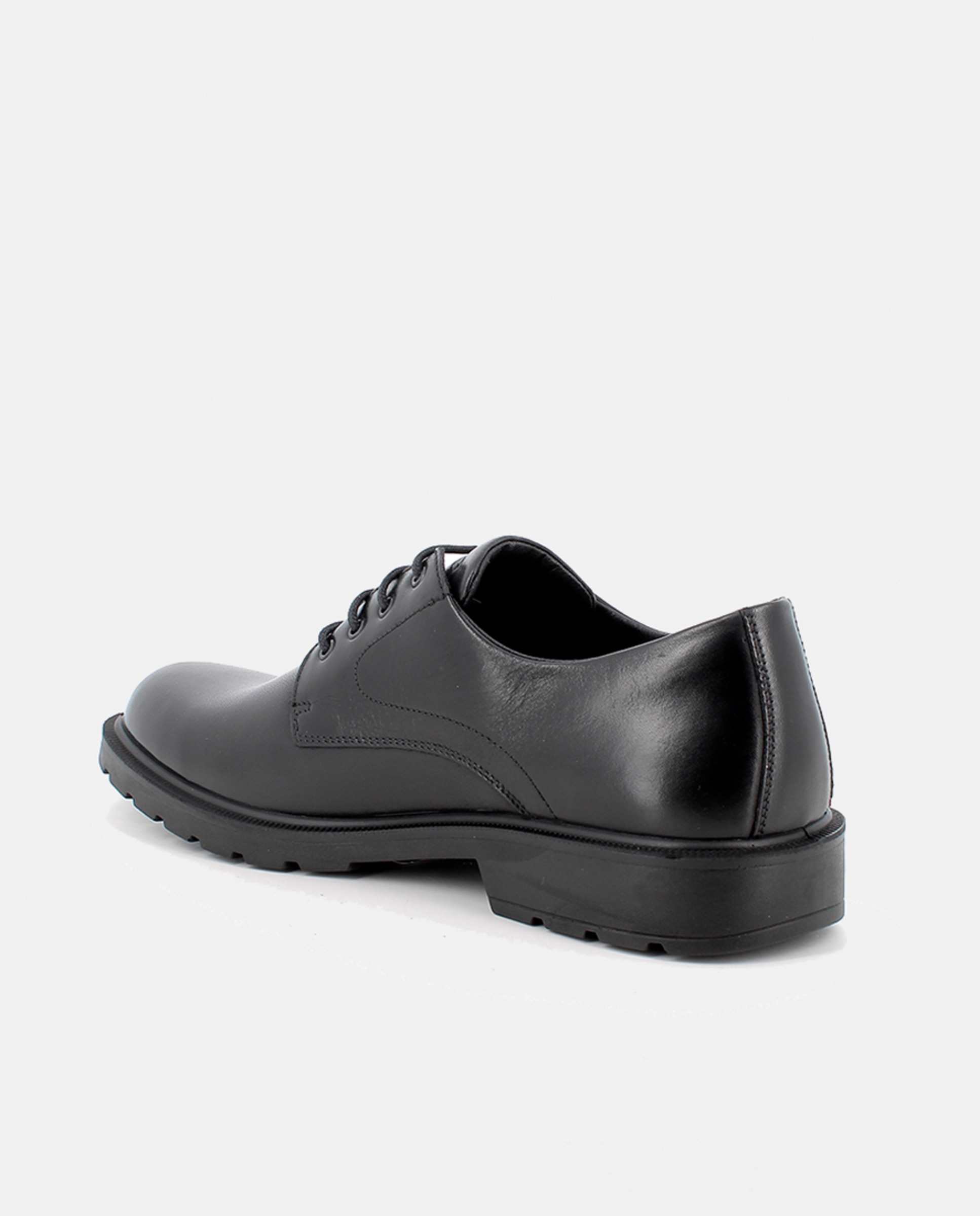 Sapatos em Pele com Forro Goretex e Fecho de Atacadores Preto-3