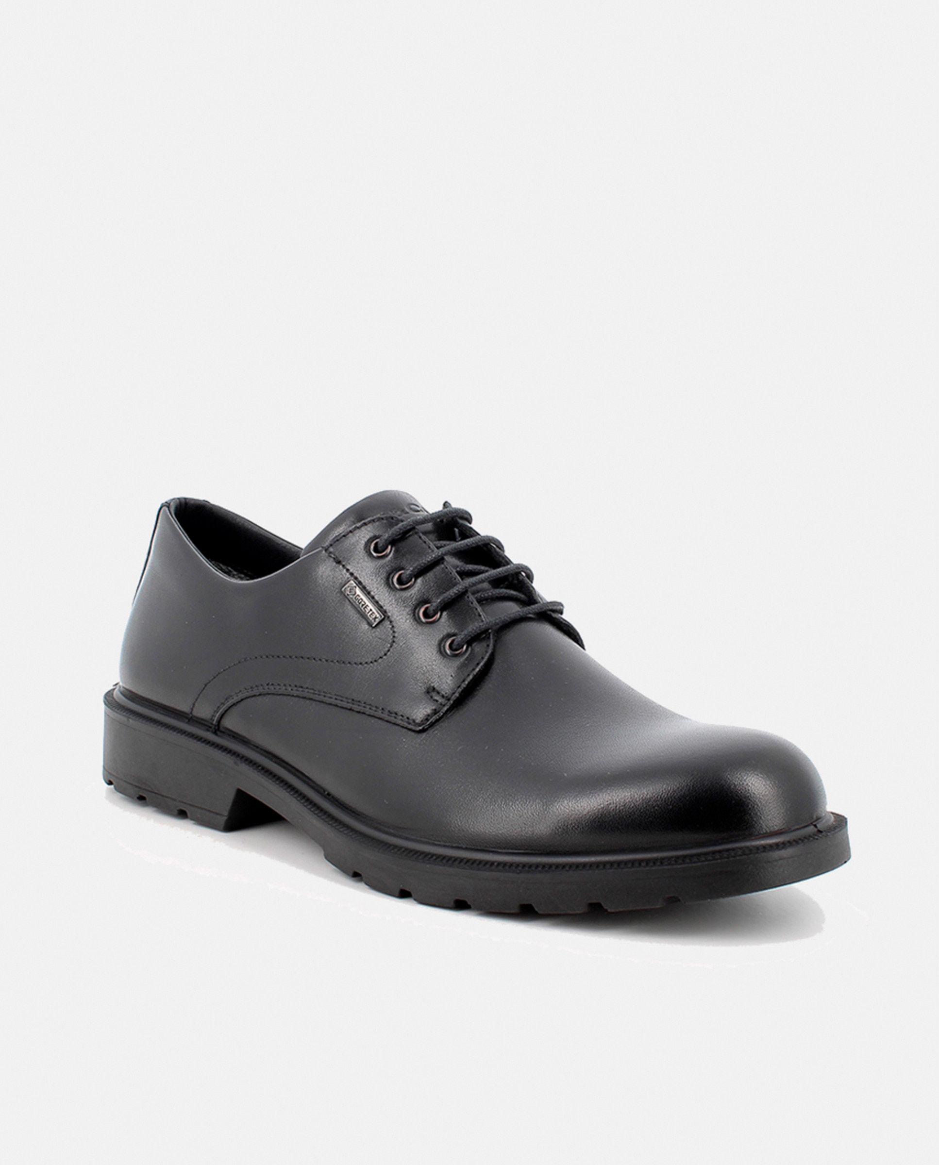 Sapatos em Pele com Forro Goretex e Fecho de Atacadores Preto-2