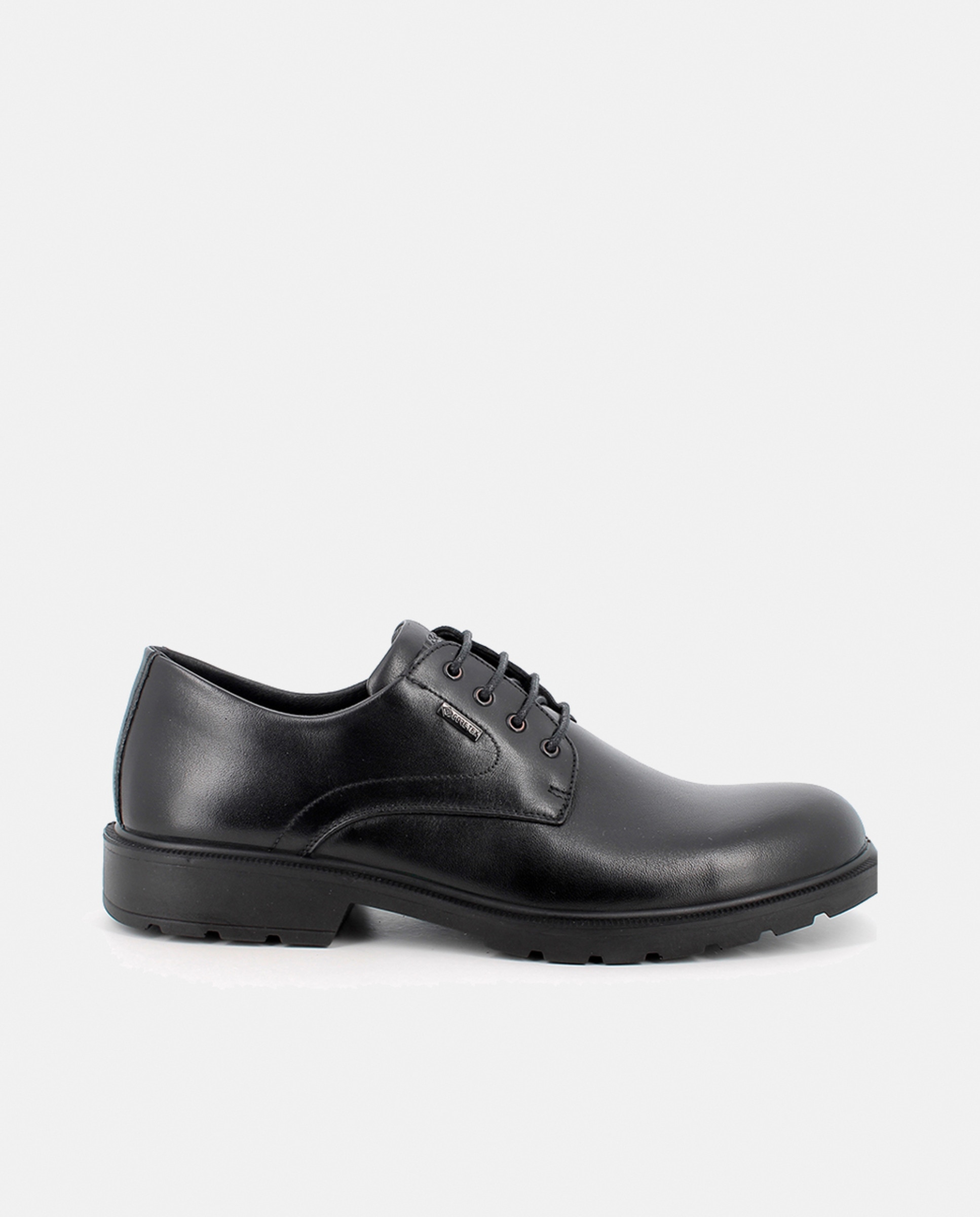 Sapatos em Pele com Forro Goretex e Fecho de Atacadores Preto-1