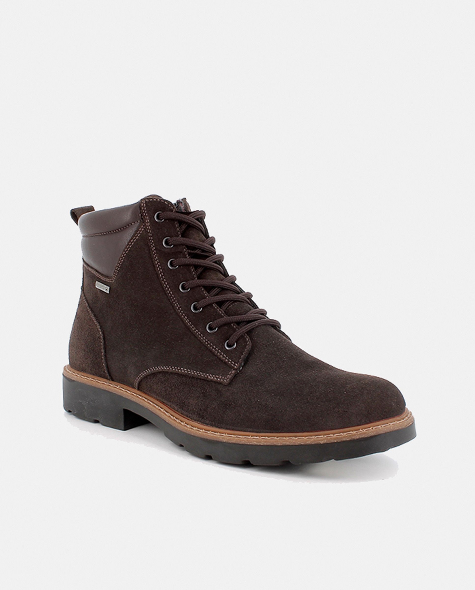 Botins em Pele com Forro Goretex e Fecho de Atacadores Castanho-escuro-2