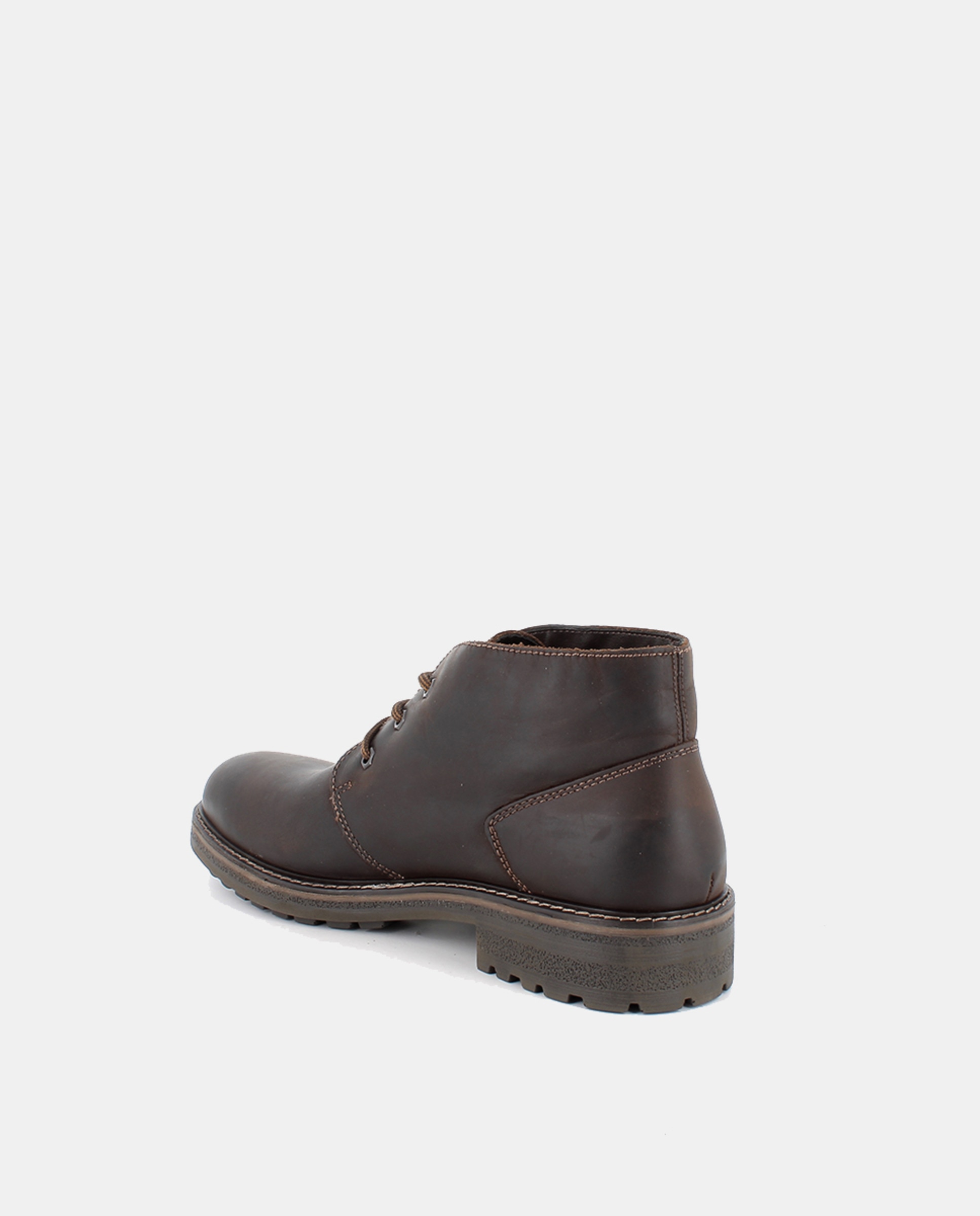 Botins em Pele com Forro Goretex e Fecho de Atacadores Castanho-escuro-3